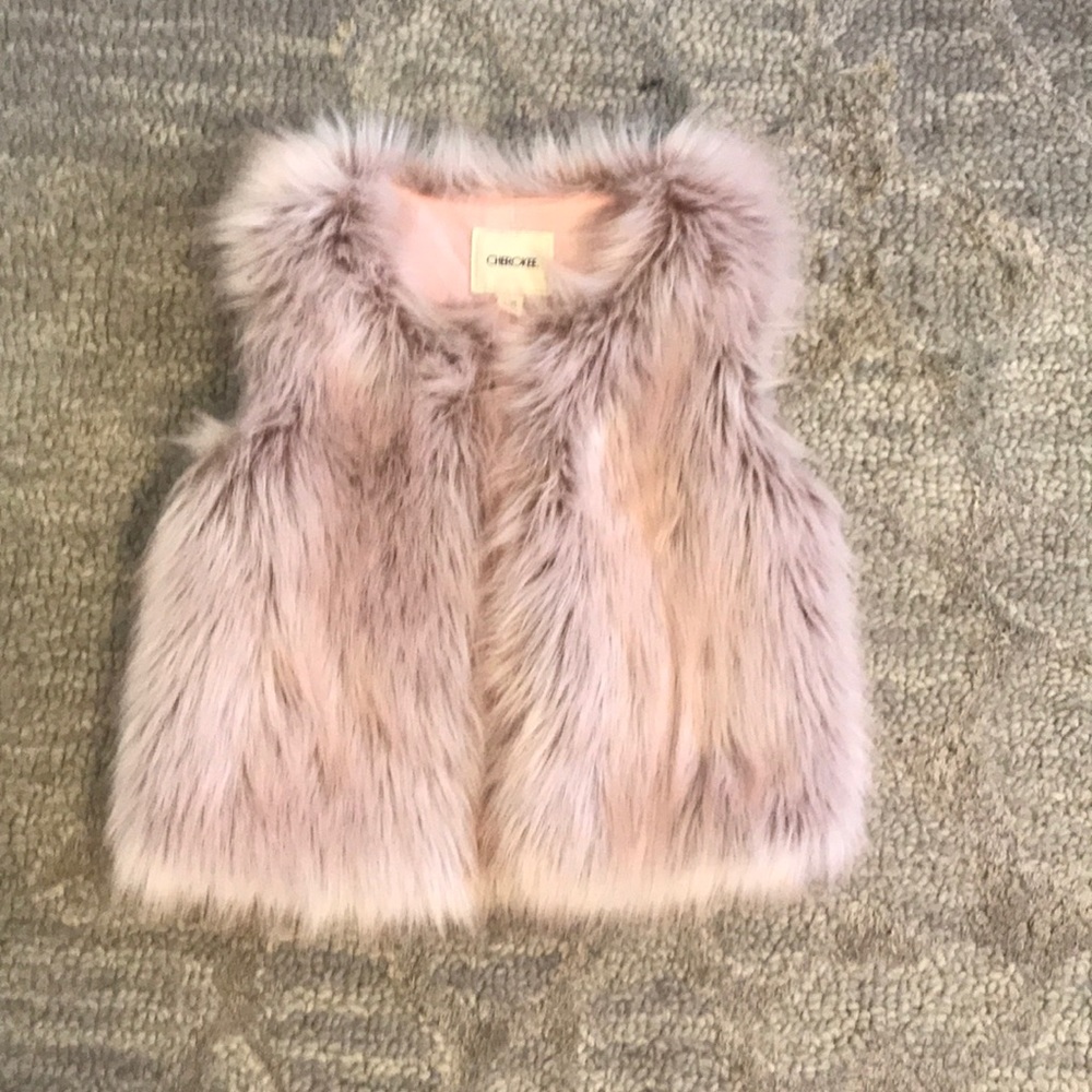 light pink fur vest-not real fur